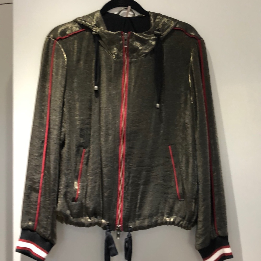 Free People bomber jacket with hood